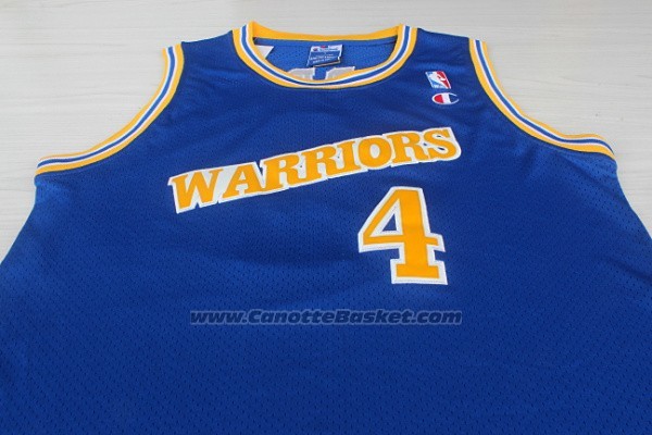 Maglia Golden State Warriors Chris Webber #4 Retro Blu